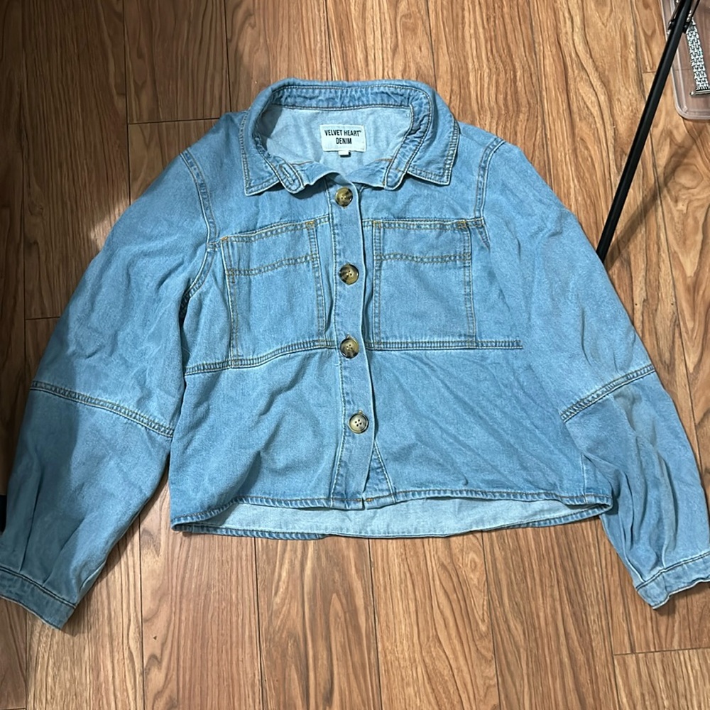 Denim top button up
